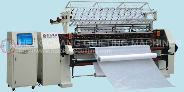 HC3500 High speed computerized multineedle shuttle less quilting machine