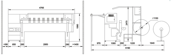 HC94-3JA Computerized multineedle shuttle less quilting machine